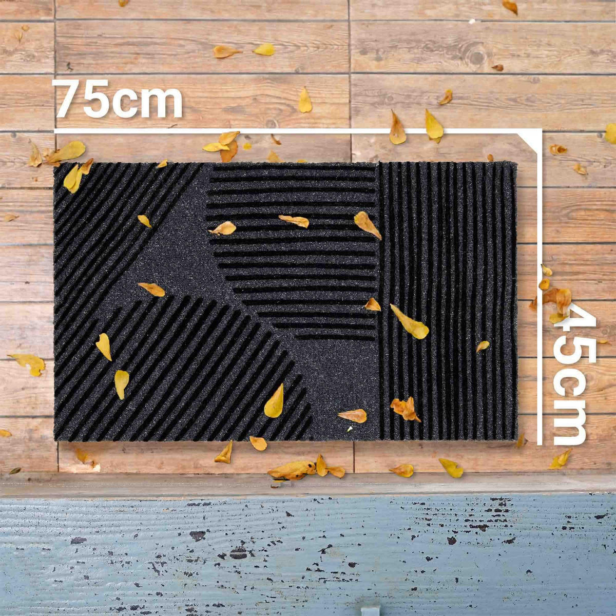 FUSSMATTE AUßEN POWER FLOCK - Anthrazit, Textil (45/75cm) - Astra