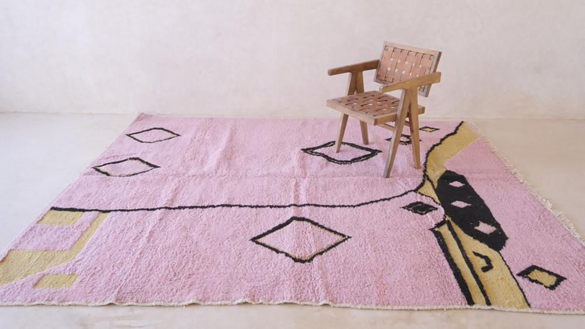 BERBERTEPPICH aus reiner Wolle 245x 298 cm - Pink, Naturmaterialien (245/298cm) - AFK Living