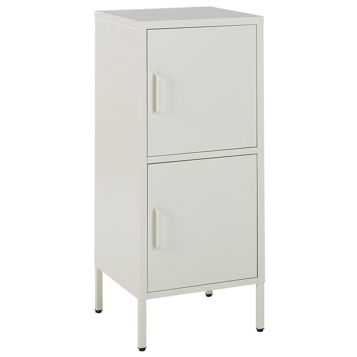 AKTENSCHRANK weiß 2 Türen Huron - Weiß, Metall (40/102/40cm) - Beliani