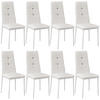 ESSZIMMERSTUHL 8er Set Julien 40 x 42 x 97 cm weiß - Weiß, Textil (42/97/40cm) - tectake