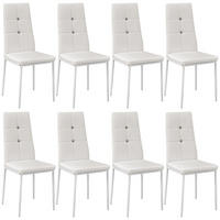 ESSZIMMERSTUHL 8er Set Julien 40 x 42 x 97 cm weiß - Weiß, Textil (42/97/40cm) - tectake