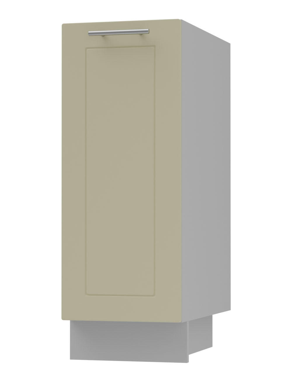 KÜCHENUNTERSCHRANK Kvantum D1D/30 Vanille Matt / Grau Matt 30 / 50 / 82cm - Creme/Grau, Holz/Holzwerkstoff (30/82/50cm) - Feldmann-Wohnen