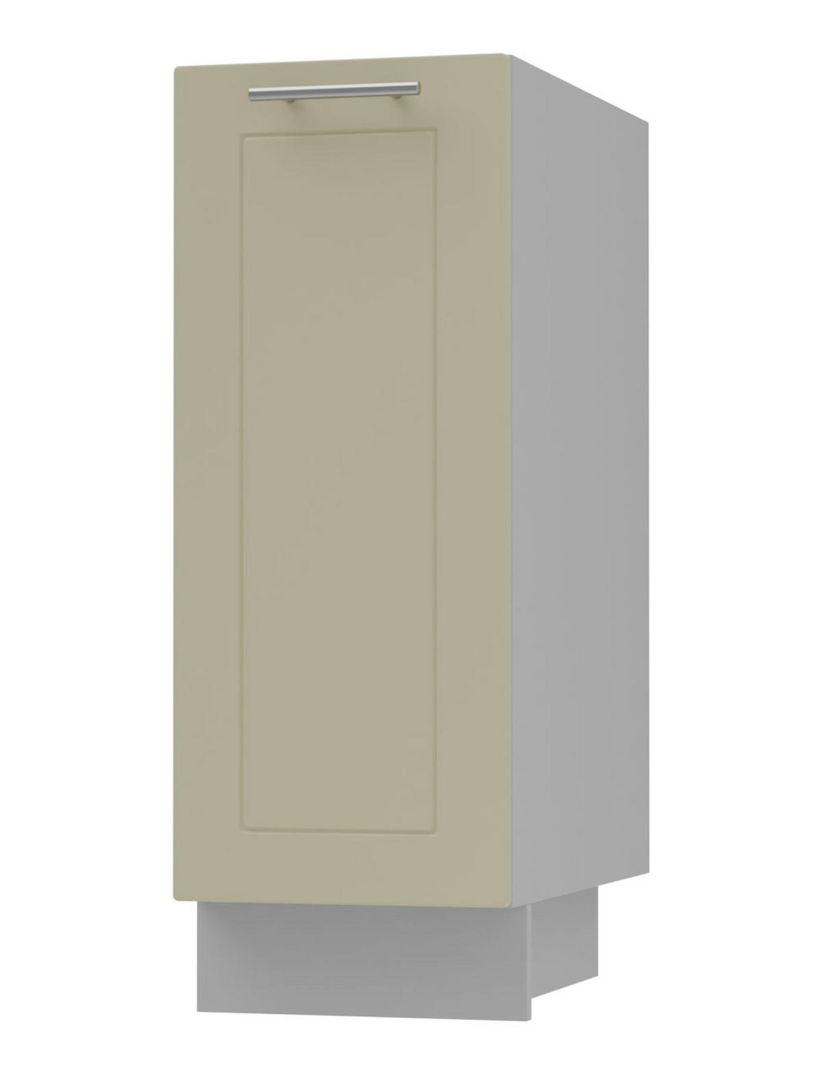 KÜCHENUNTERSCHRANK Kvantum D1D/30 Vanille Matt / Grau Matt 30 / 50 / 82cm - Creme/Grau, Holz/Holzwerkstoff (30/82/50cm) - Feldmann-Wohnen