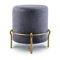 POUF Lily Grau 42/42/46 cm Textilien - Grau, Textil (42/46/42cm) - Mondex