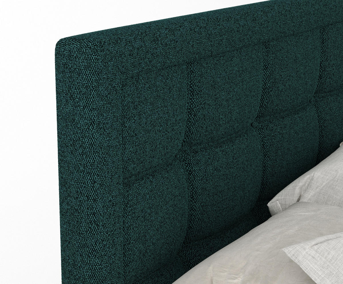 BOXSPRINGBETT Ambrosia Grün 200/200 cm - Schwarz/Grün, Holz/Holzwerkstoff (200/200cm) - Maison de Reve