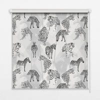 VNÚTORNÁ roleta - okenná roleta - roleta - 150x140 cm - Sivé zvieratá - sivá, plast (150/140/0.5cm) - TULUP