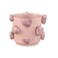 TOPF Valentin Rosa 22/21.5/17cm - Pink, Keramik (17cm) - PTMD Collection