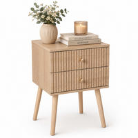 KOMODA Přírodní 2 zásuvky MDF borovice 50x35x30 cm - světle hnědá, dřevo/kompozitní dřevo (35/50/30cm) - Relaxdays