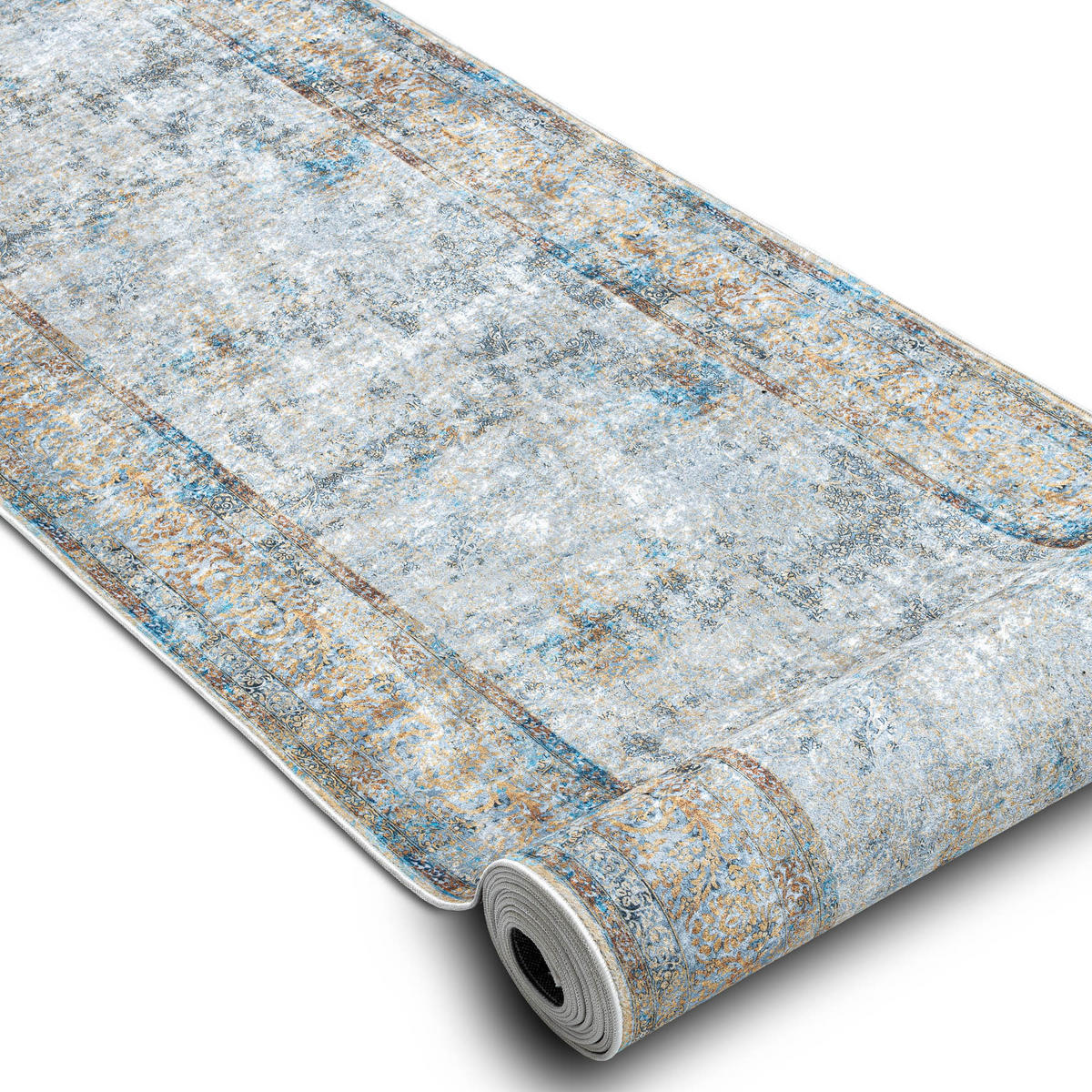 LÄUFER Antirutsch LOTUS 80/350 cm - Grau, Textil (80/350cm) - rugsX