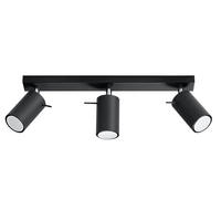 LED DECKENLEUCHTE Stahl Schwarz - Schwarz, Metall (45/8/15cm)