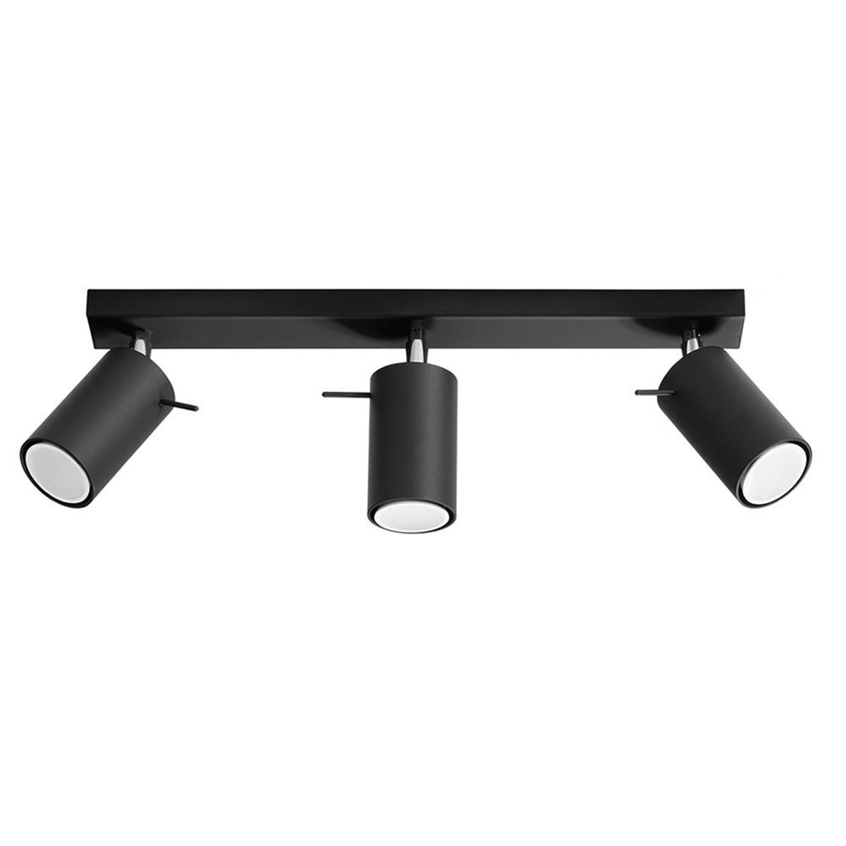 LED DECKENLEUCHTE Stahl Schwarz - Schwarz, Metall (45/8/15cm)