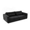 ECKSOFA Motion mit Schlaffunktion Funktional 3-sitzer Sofa - Schwarz, Textil (250/120cm) - Muffo