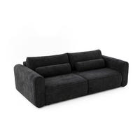 ECKSOFA Motion mit Schlaffunktion Funktional 3-sitzer Sofa - Schwarz, Textil (250/120cm) - Muffo