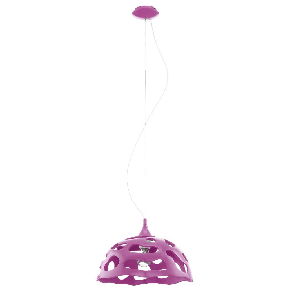 LED HÄNGELEUCHTE Kunststoff Lila - Lila, Metall (38/38/110cm)