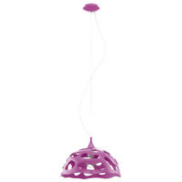 LED HÄNGELEUCHTE Stahl Lila Gemustert - Lila, Metall (38/38/110cm)