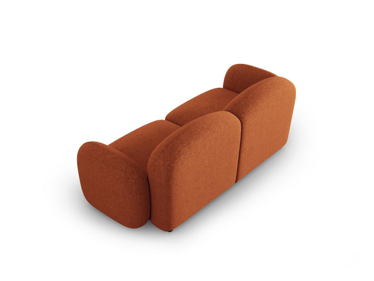 SOFA Blair aus Chenille-Stoff mischung terrakotta 2 Sitzplätze - Terra cotta, Textil (87/80/194cm) - Micadoni