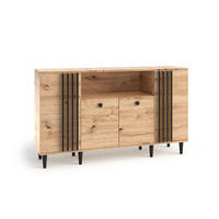 KOMMODE ARTIANO 160/92,5/40cm mit 4 Türen Eiche Artisan - Eiche Artisan, Holzwerkstoff (160/92.5/40cm) - MASSENO