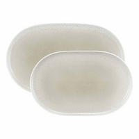 SERVIERPLATTEN-SET Sento Home Aura cream 2er Set - Creme, Keramik (1/1/1cm) - Seltmann Weiden