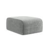 POUF Chenille Stoff Grau - Schwarz/Grau, Holzwerkstoff/Kunststoff (72/42/94cm) - LaMiaSofa