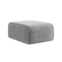 POUF Chenille Stoff Grau - Schwarz/Grau, Holzwerkstoff/Kunststoff (72/42/94cm) - LaMiaSofa