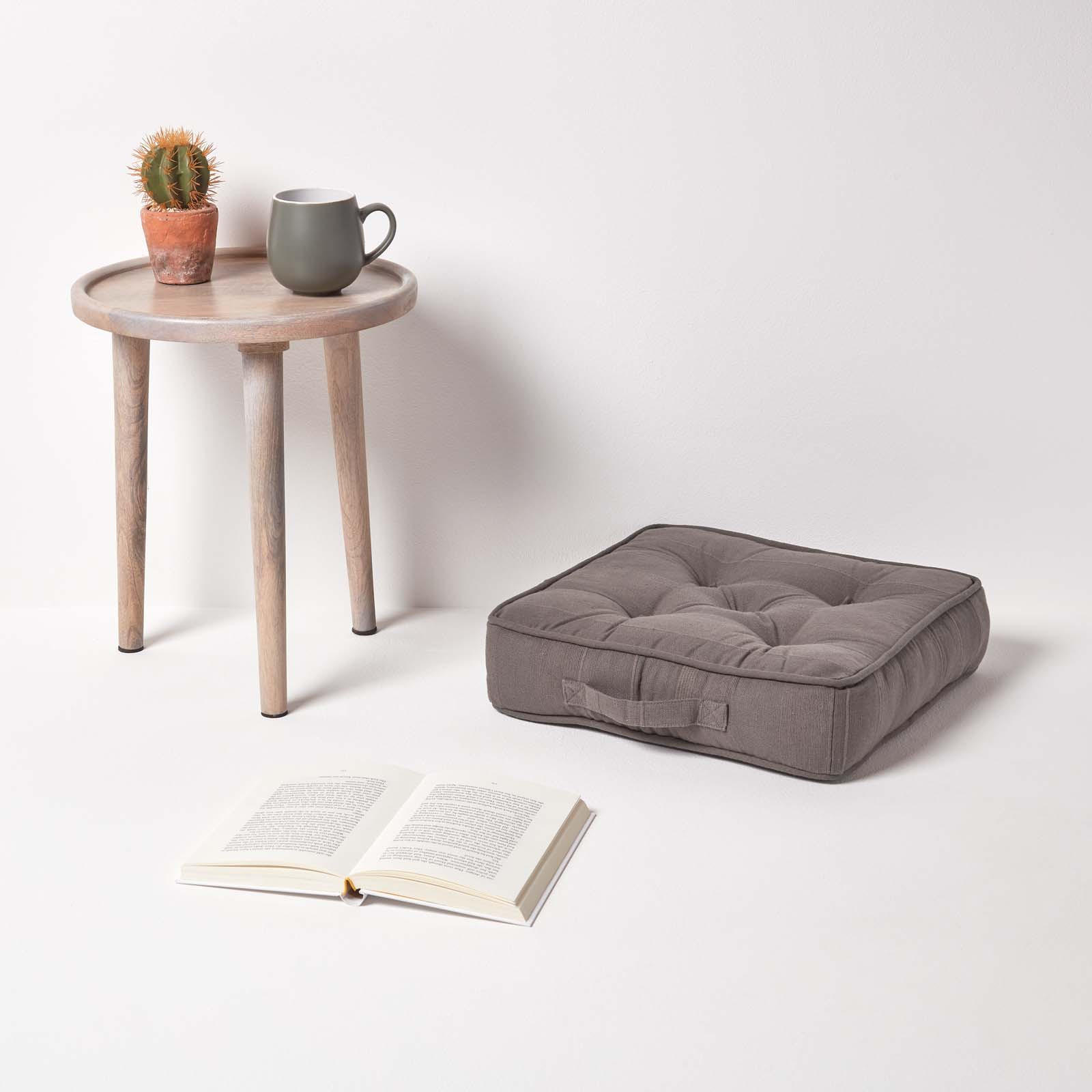 SITZKISSEN Rajput grau 40/40/8 cm - Grau, Textil (40/40/8cm) - Homescapes