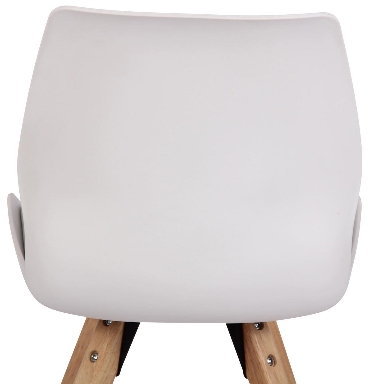 STUHL Kunststoff weiß - Eukalyptusholzfarben/Weiß, Holz/Kunststoff (49/87.5/58cm) - CLP