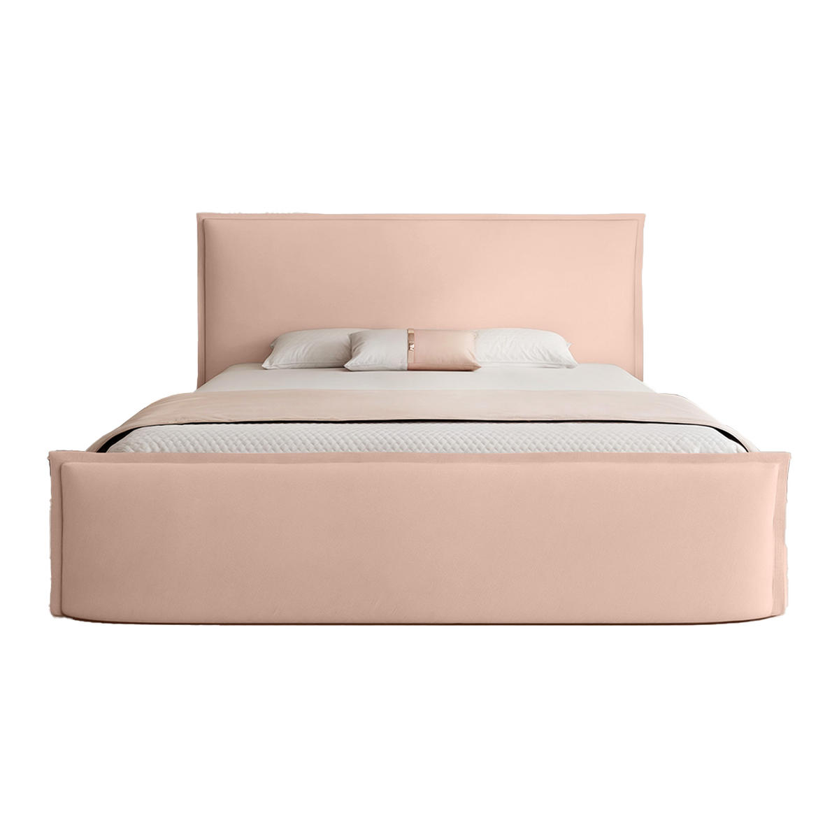 POLSTERBETT ALLBION 140x200 cm, Rose - Pink, Textil (200/140cm) - Fedve