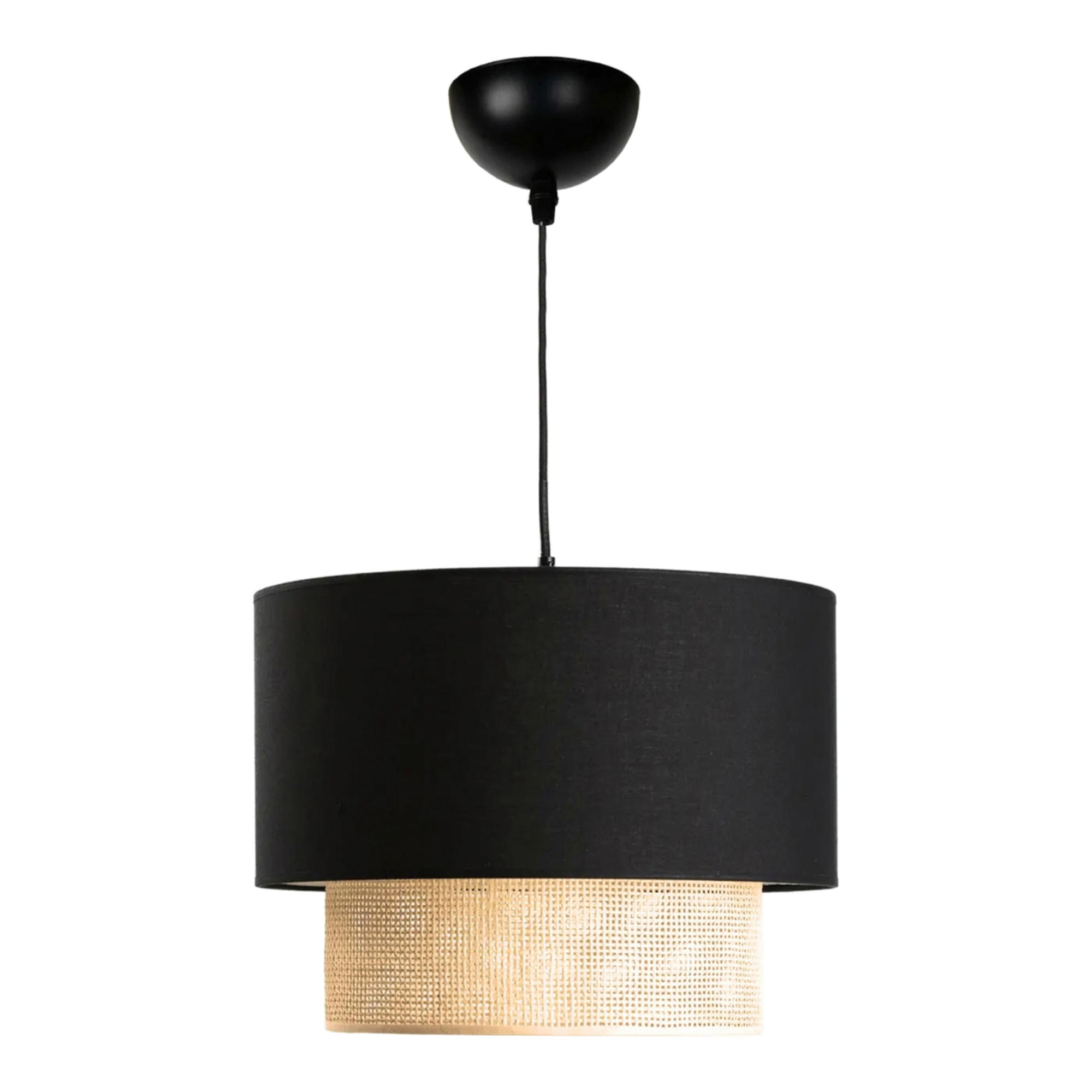 HÄNGELEUCHTE Loughborough - Schwarz, Textil (30/30cm) - lux.pro