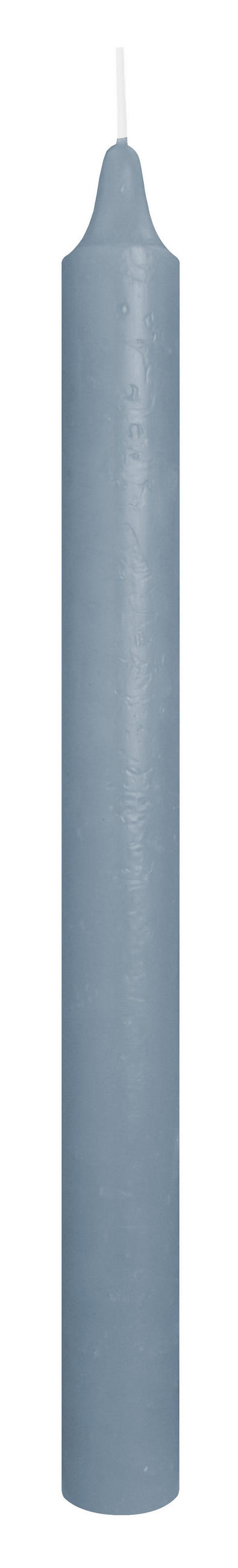 MARBLE Leuchterkerzen durchgefärbt Graublau 250 x 22 mm, 20er Set - Blaugrau, Paraffin (2.2/25/25cm) - Wiedemann Kerzen