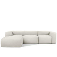 ECKSOFA LINKS BUFFO, Weiß - Weiß, Holz/Holzwerkstoff (285/176cm) - KONSIMO®
