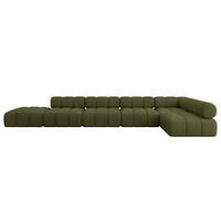 ECKSOFA modulares Sofa Favio-L3 - 475x190x70 cm Grün Bouclé - Grün, Holzwerkstoff/Textil (475/190cm) - ALTDECOR