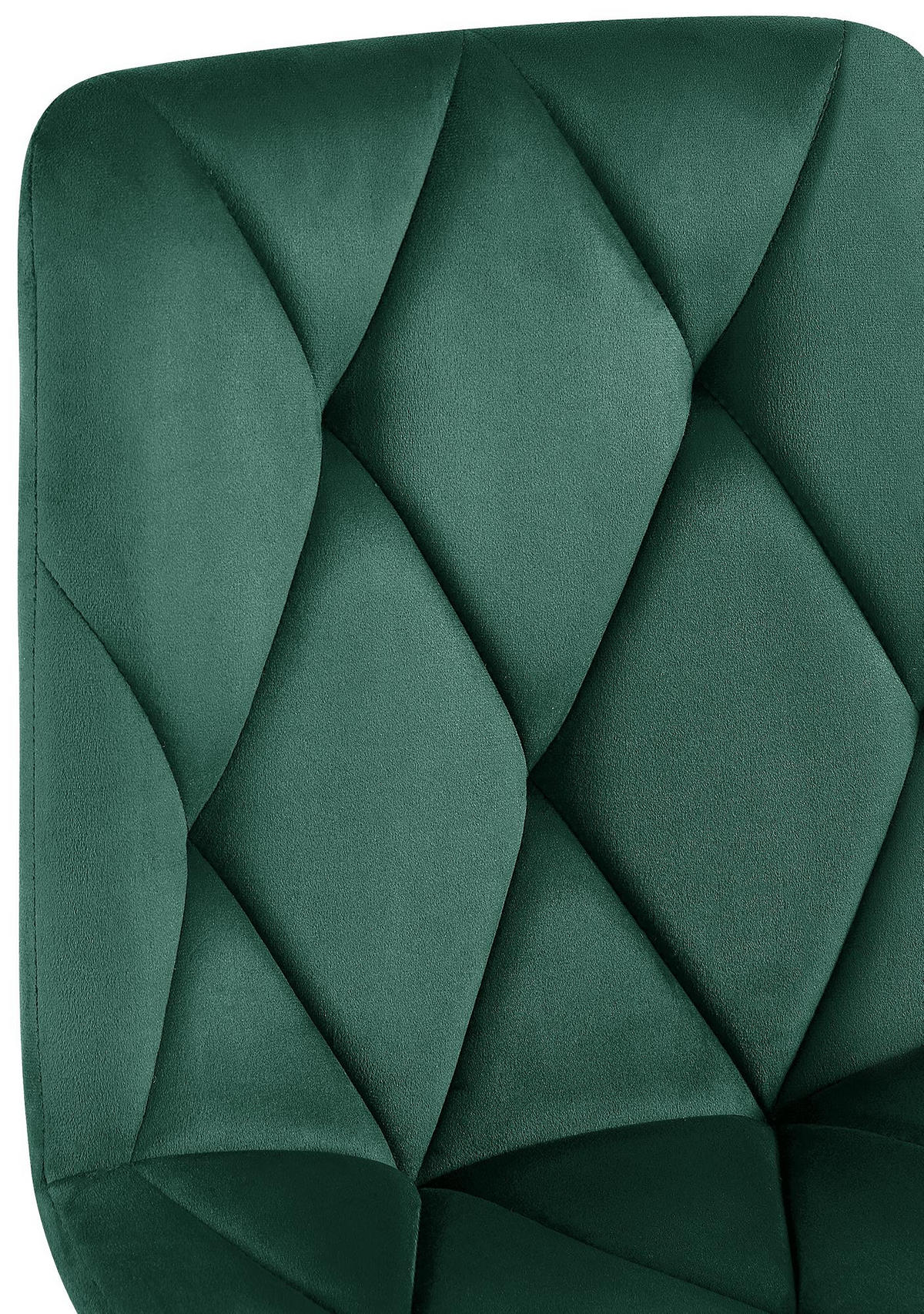 STUHL 2er Set Samt Grün - Schwarz/Grün, Textil/Metall (45/85/55cm) - CLP