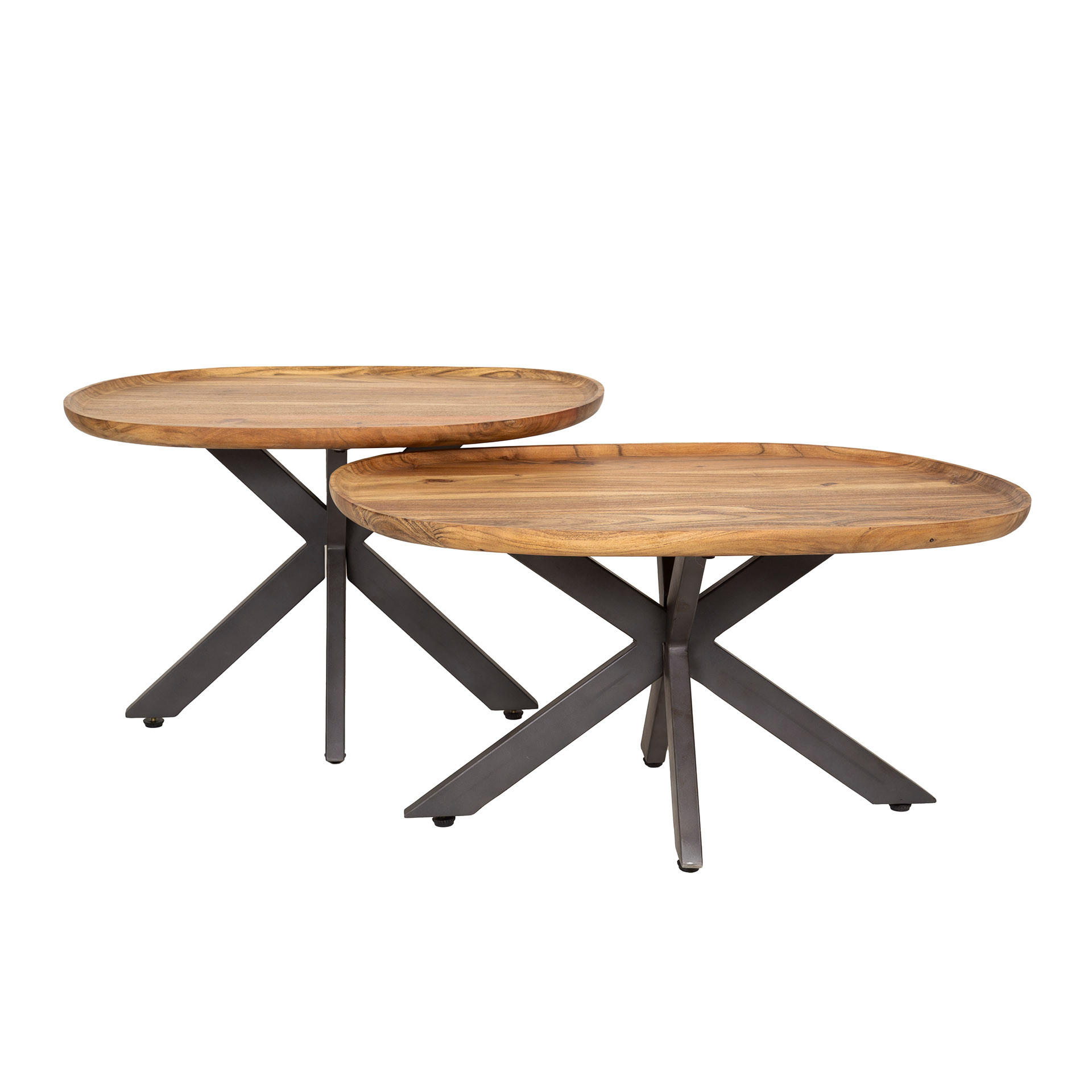 COUCHTISCH Spider Braun 48/71/45 cm 2er-Set - Braun, Holz (48/71/45cm) - Hoyz Collection