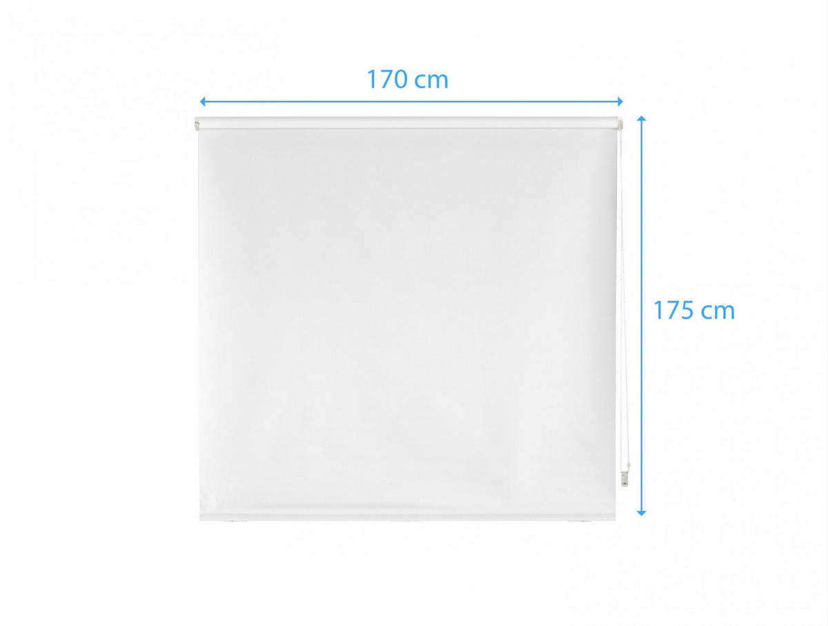 ROLLO Polyester Transluzent Weiß 170x175 - Weiß, Textil (170/175/1cm) - Purline