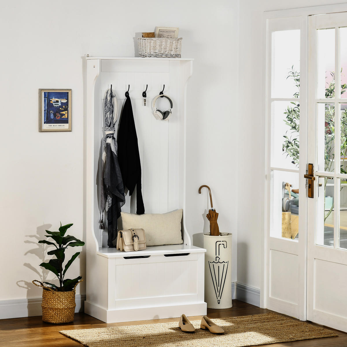 GARDEROBE Weiß 71,5/39,5/170 cm - Weiß, Holzwerkstoff (71.5/170/39.5cm) - PANGIVO