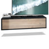 LOWBOARD Lana Fronten in Eiche Nordic - Silbereichenfarben, Holzwerkstoff (120/29/37cm) - Vladon