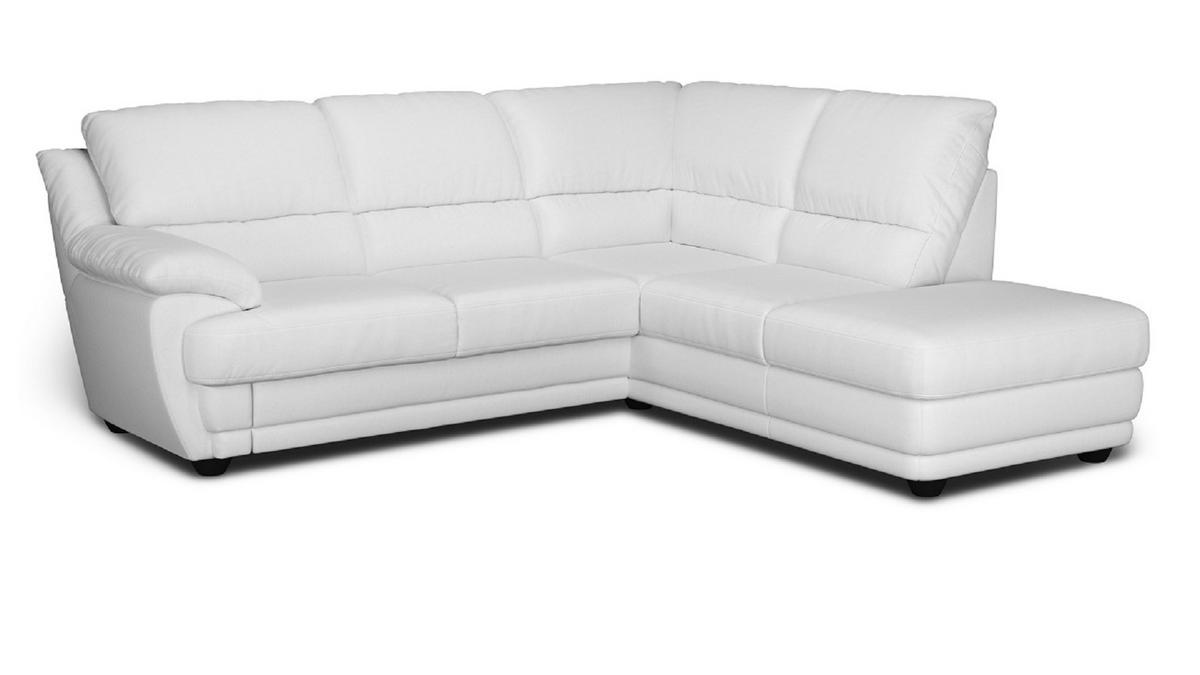 ECKSOFA mit Schlaffunktion - Schwarz/Weiß, Kunststoff/Textil (222/245cm) - Cotta