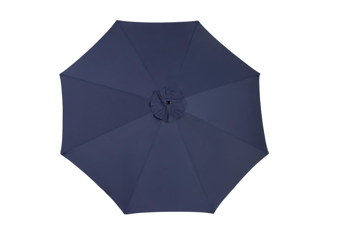SONNENSCHIRM Rechteckiger Doppelseitig Navy Blue 4,5 m - Blau, Metall (294/294cm) - ComfortXL