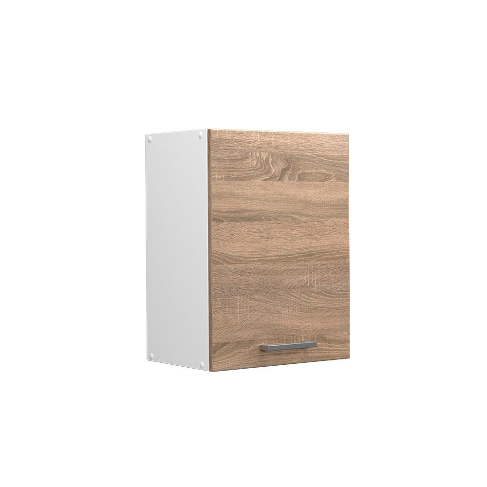 HÄNGESCHRANK R-Line Sonoma 45 cm - Weiß/Sonoma Eiche, Holzwerkstoff (45/60/31cm) - Vicco