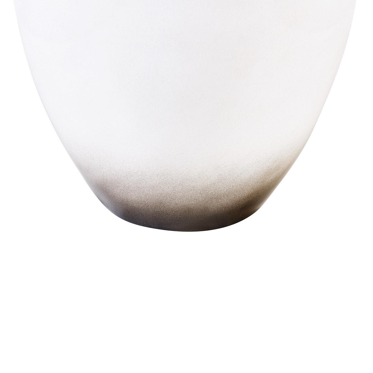 DEKOVASE Terrakotta weiß Baeza - Weiß, Stein (46cm) - Beliani