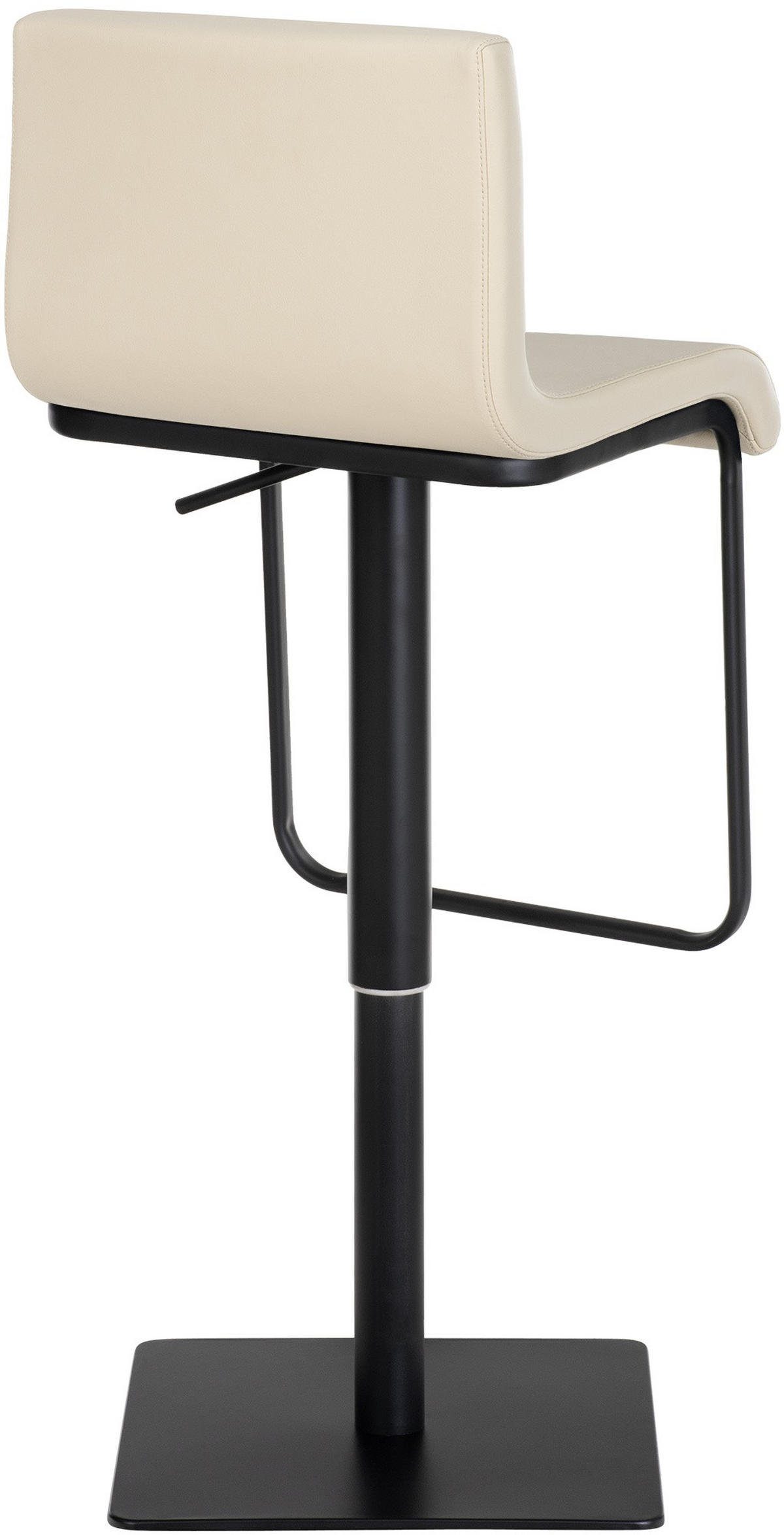 BARHOCKER 2er Set Lederlook Creme - Creme/Schwarz, Textil/Metall (41/80/46cm) - CLP