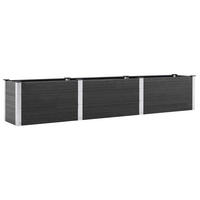 HOCHBEET 300/50/54 cm, aus WPC und Stahl, Grau - Grau, Kunststoff (300/54/50cm) - vidaXL