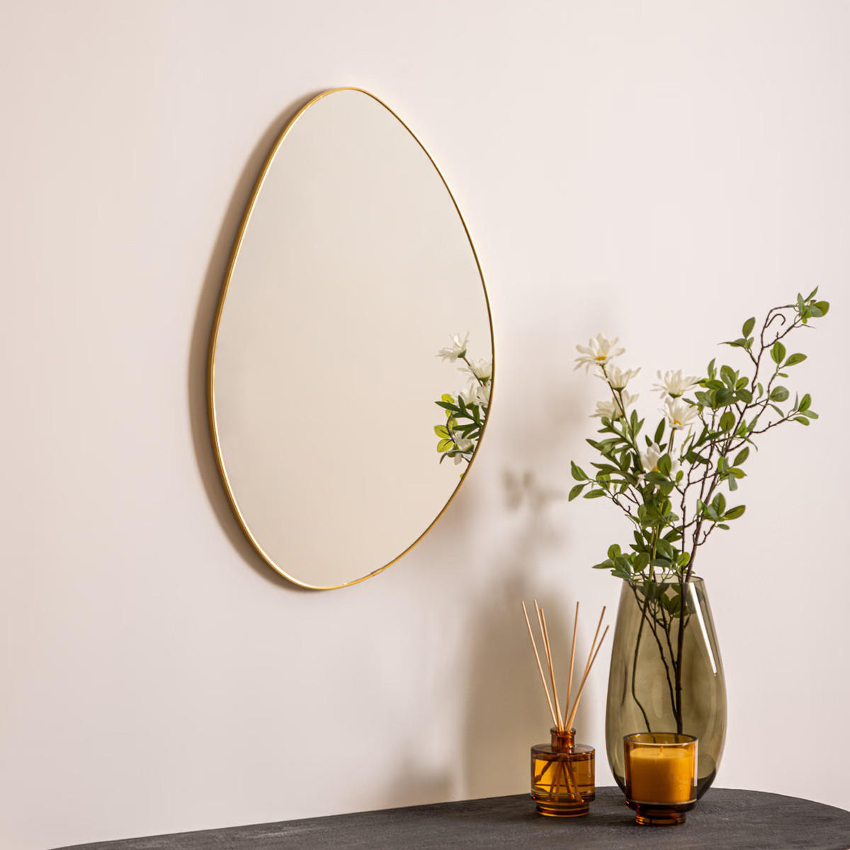 SPIEGEL Roman 60/40 cm - Goldfarben, Holzwerkstoff (40/60/40cm) - Atmosphera Createur d´interieur