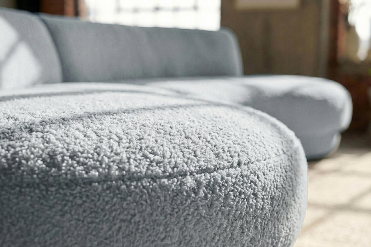 BIG SOFA PADANA Grau Flachgewebe - Schwarz/Grau, Kunststoff/Textil (410/86/166cm) - KAWOLA