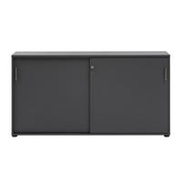 SCHIEBETÜRENSCHRANK Hippo Small 84x160x40 cm 2 Fächern & 2 Schiebetüren Anthrazit - Anthrazit, Holz (160/84/40cm) - PROREGAL