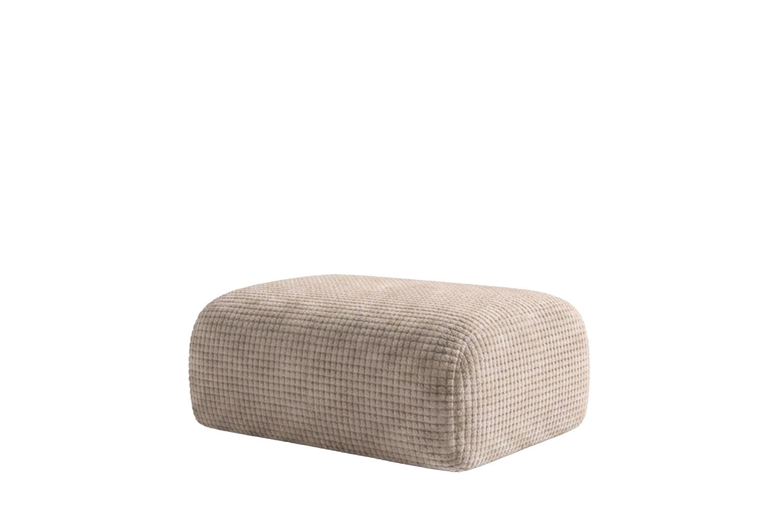 HOCKER, Sitzhocker, Chenille-Stoff Cremona, Beige, GRETA - Beige, Holz (91/40/89cm) - Kaiser Möbel