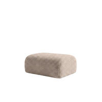 HOCKER, Sitzhocker, Chenille-Stoff Cremona, Beige, GRETA - Beige, Holz (91/40/89cm) - Kaiser Möbel