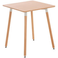 KONSOLENTISCH eckig 60/60/70 cm Holz natura - Eukalyptusholzfarben, Holz (60/60/70cm) - CLP