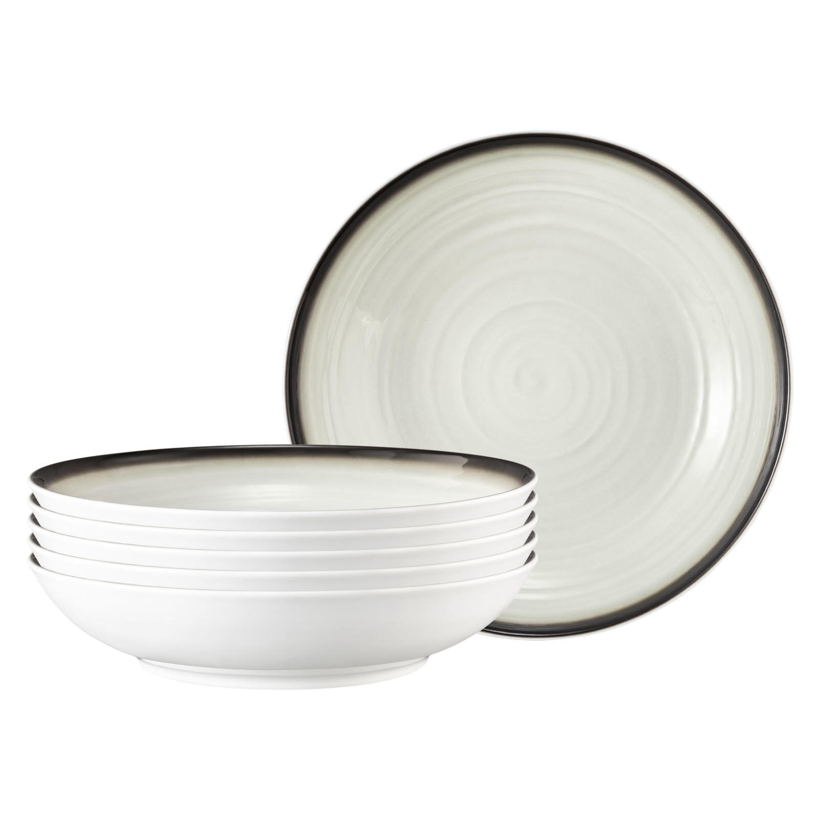 PASTATELLER Terra Corso ø 26 cm 6er Set - Beige/Grau, Keramik (26cm) - Seltmann Weiden