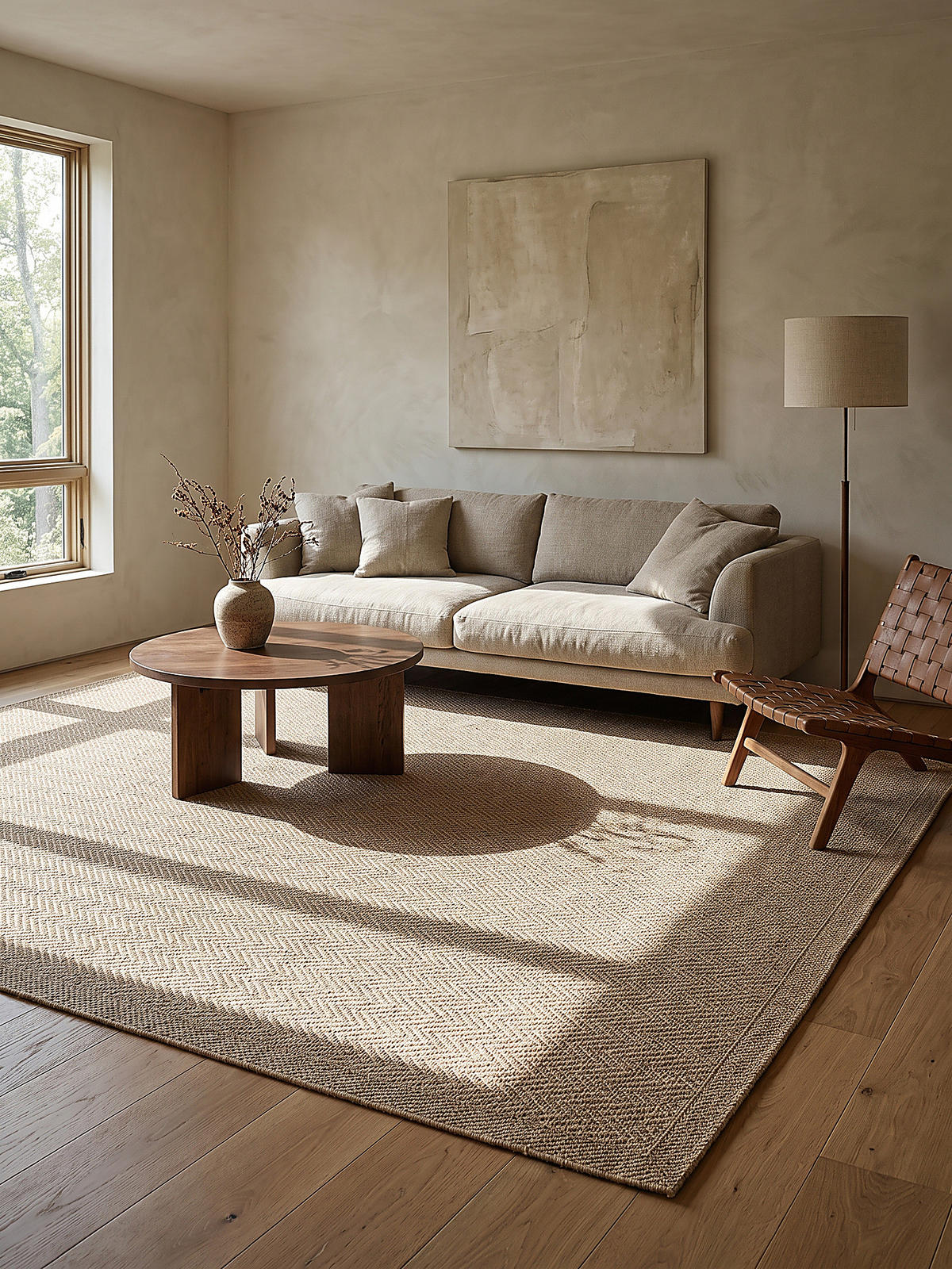 FLACHWEBTEPPICH Geometrisch CORDEV Polypropylen Natur 240 x 340 cm - Beige, Textil (240/340cm) - KADIMA DESIGN